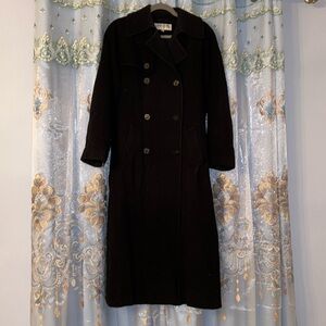 Larry Levine designs wool & cashmere long double breasted coat